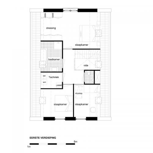 Standaard 1e verdieping zonder dakkapellen
